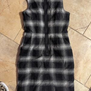 Chic Black and White Plaid Dress